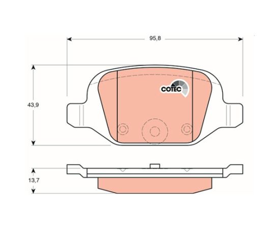 Pločice kočione zadnje TRW GDB1384 - FDB1324 - BP2974 - 302024 - 2203240
