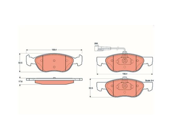 Pločice kočione prednje Danaher DBP1586 - GDB1290 - FDB1056 - 2192701 - 302449