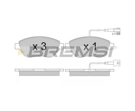 Pločice kočione prednje Bremsi BP2943 - GDB1483 - FDB1467 - 301721 - 2203220