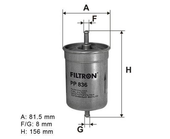 Filter goriva Filtron PP836 - 0450905030 - 0450905264 - CFF100206 - ADN12317