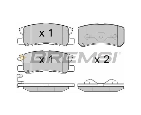 Pločice kočione zadnje Bremsi BP2965 - GDB4600 - FDB1992 - 2358202 - ADC44259